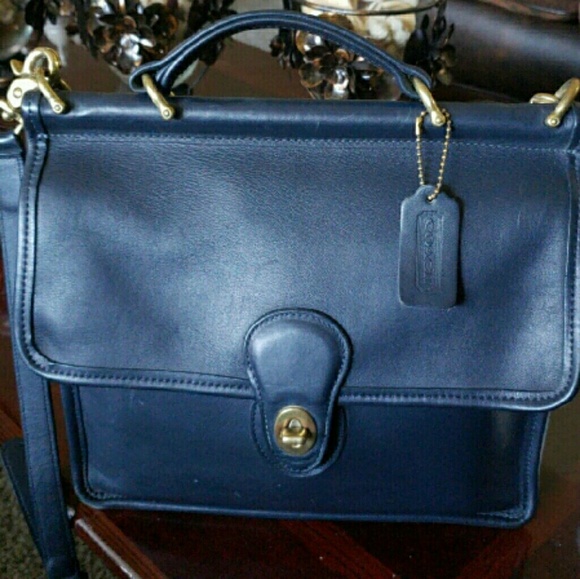 Coach Handbags - 80s Vintage Blue Crossbody Coach purse